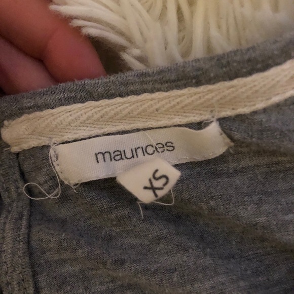 Maurices Grey/ Lace Tee Shirt - Picture 4 of 5